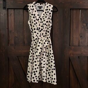 Jessica Howard Black and White Polka Dot Midi Dress 10
